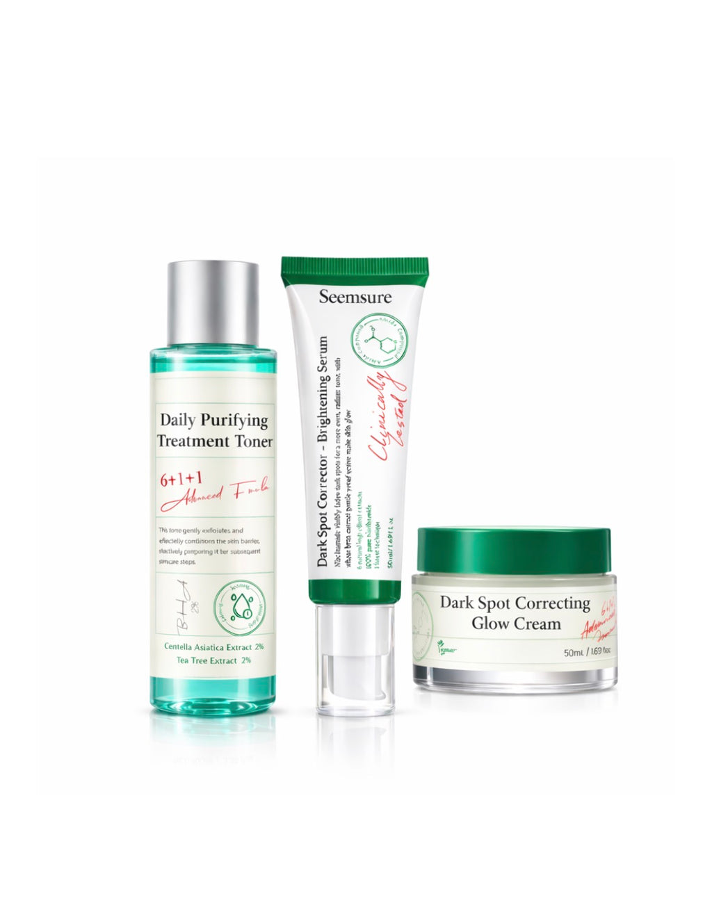 Dark Spot Correcting Glow Serum, Toner & Cream Combo