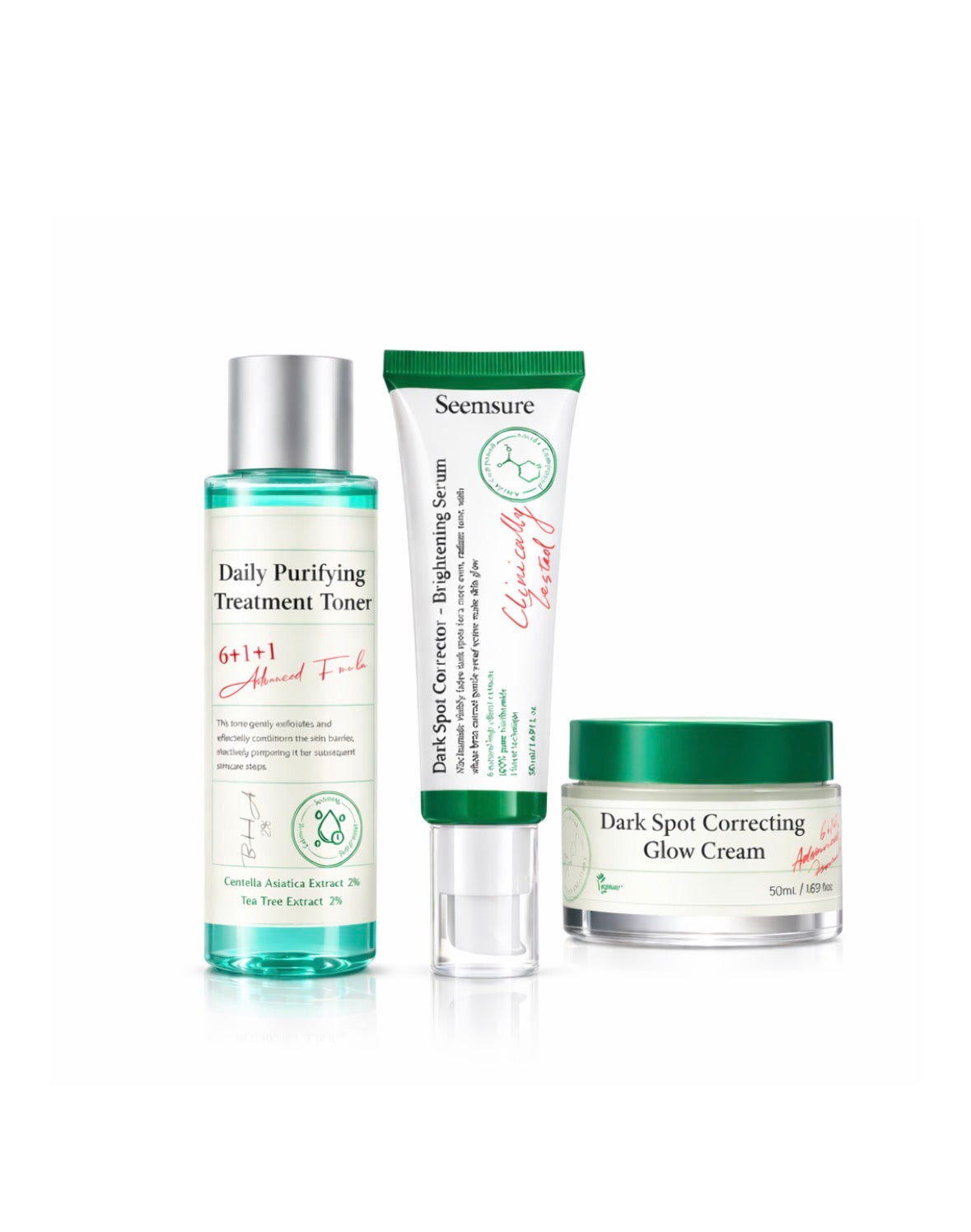 Dark Spot Correcting Glow Serum, Toner & Cream Combo